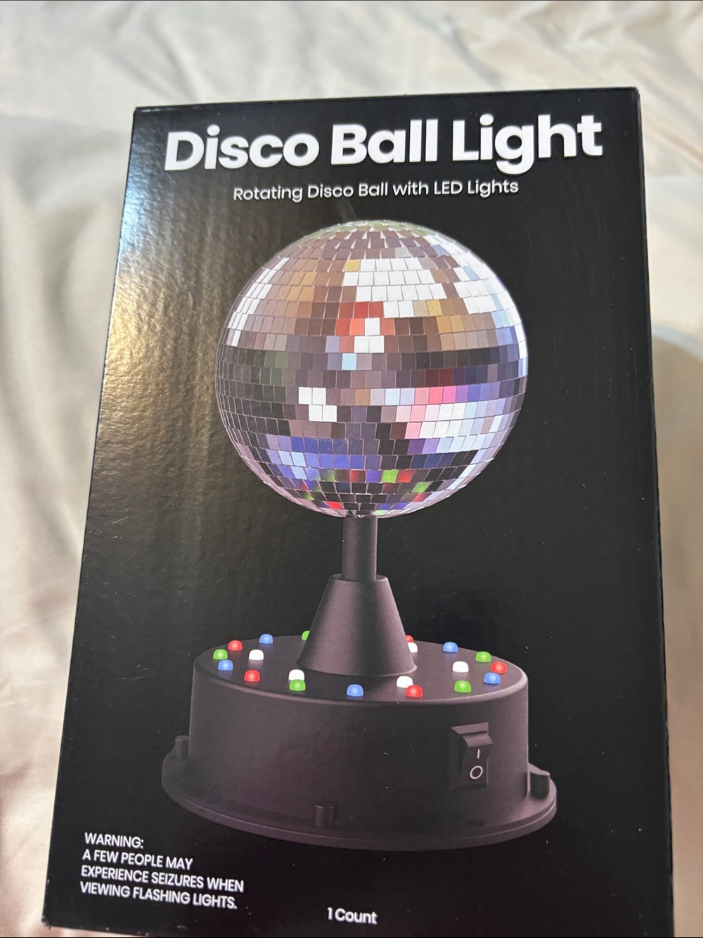 Disco Ball Light LED Rotating Mirror Ball - Silver